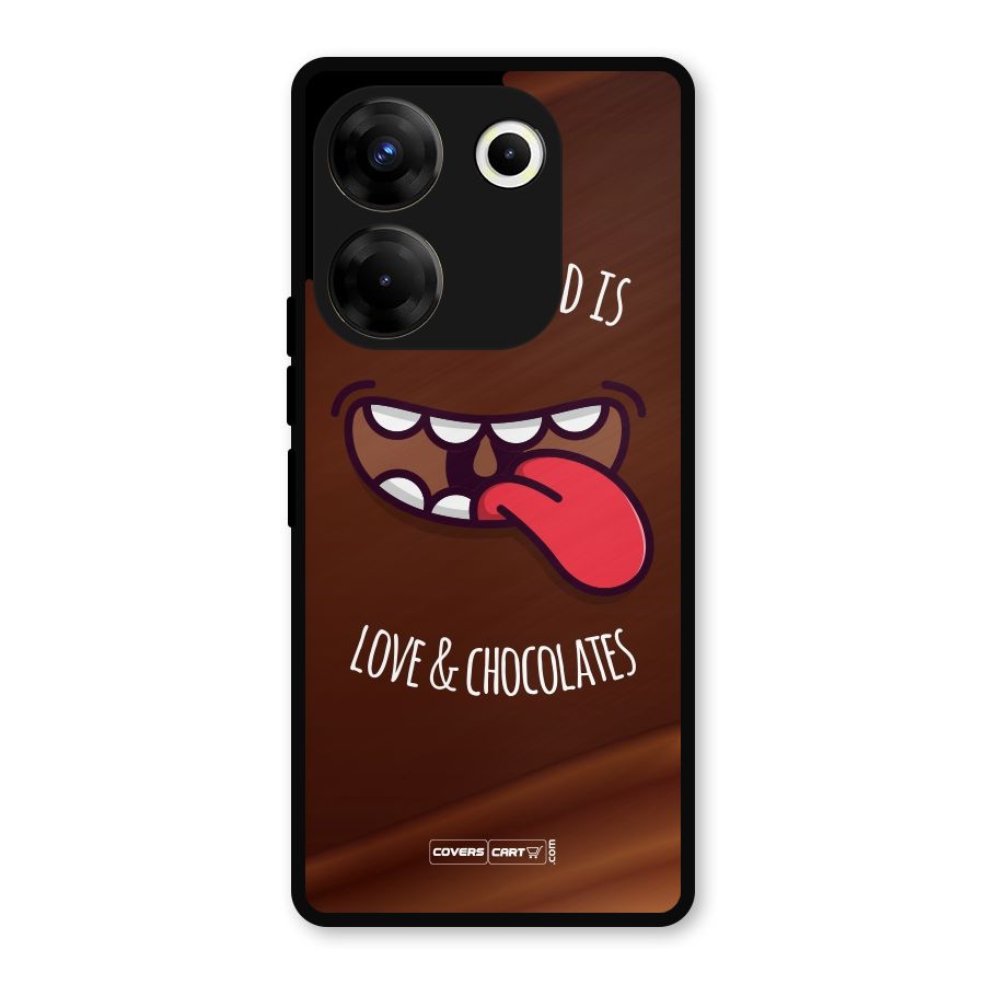 Love and Chocolates Metal Back Case for Tecno Camon 20