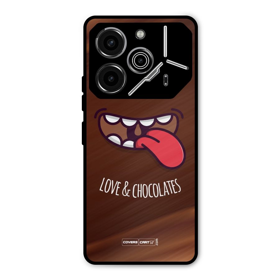 Love and Chocolates Metal Back Case for Tecno Pova 6 Pro