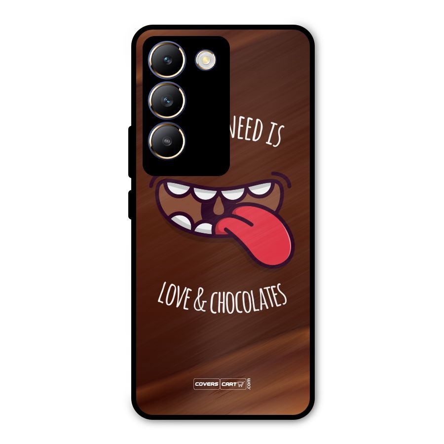 Love and Chocolates Metal Back Case for Vivo T3 5G