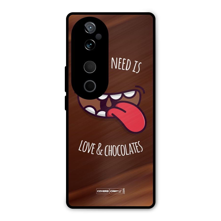 Love and Chocolates Metal Back Case for Vivo T3 Ultra