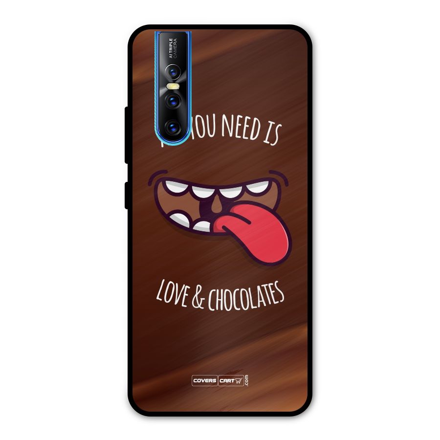 Love and Chocolates Metal Back Case for Vivo V15 Pro
