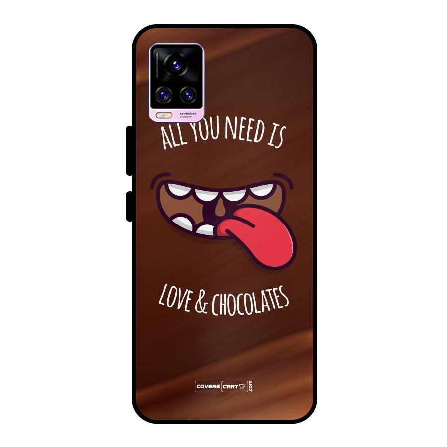 Love and Chocolates Metal Back Case for Vivo V20 Pro
