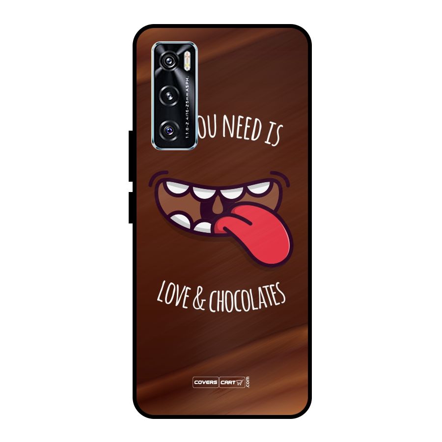 Love and Chocolates Metal Back Case for Vivo V20 SE