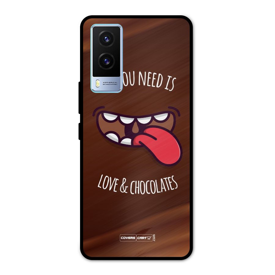 Love and Chocolates Metal Back Case for Vivo V21e 5G