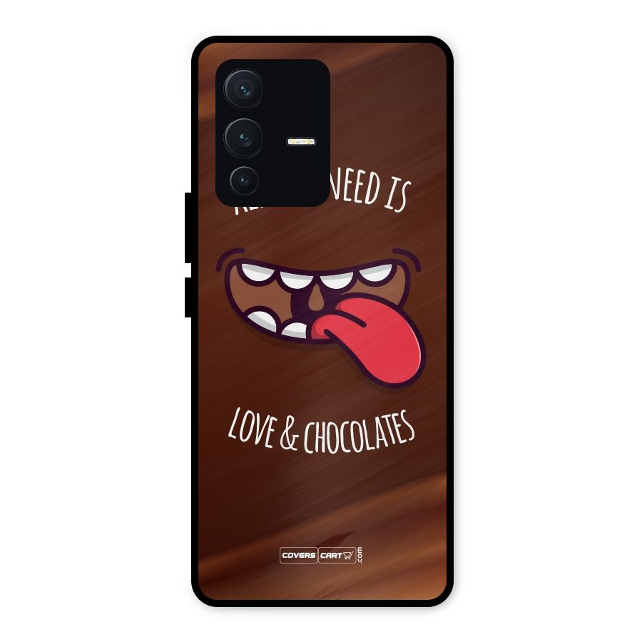 Love and Chocolates Metal Back Case for Vivo V23 5G