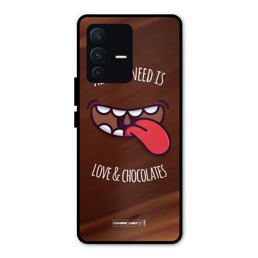Love and Chocolates Metal Back Case for Vivo V23 Pro