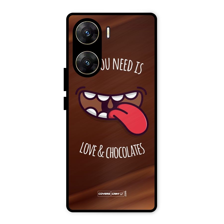Love and Chocolates Metal Back Case for Vivo V29e