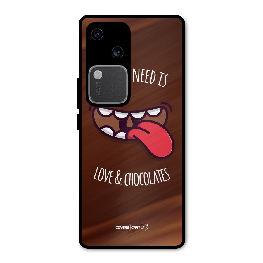 Love and Chocolates Metal Back Case for Vivo V30