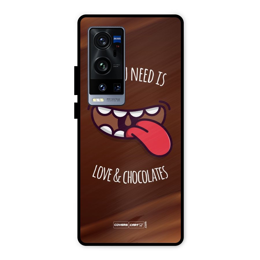 Love and Chocolates Metal Back Case for Vivo X60 Pro Plus