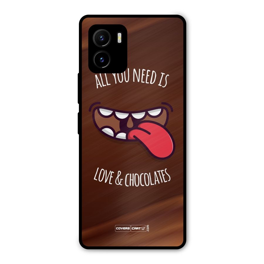 Love and Chocolates Metal Back Case for Vivo Y15s