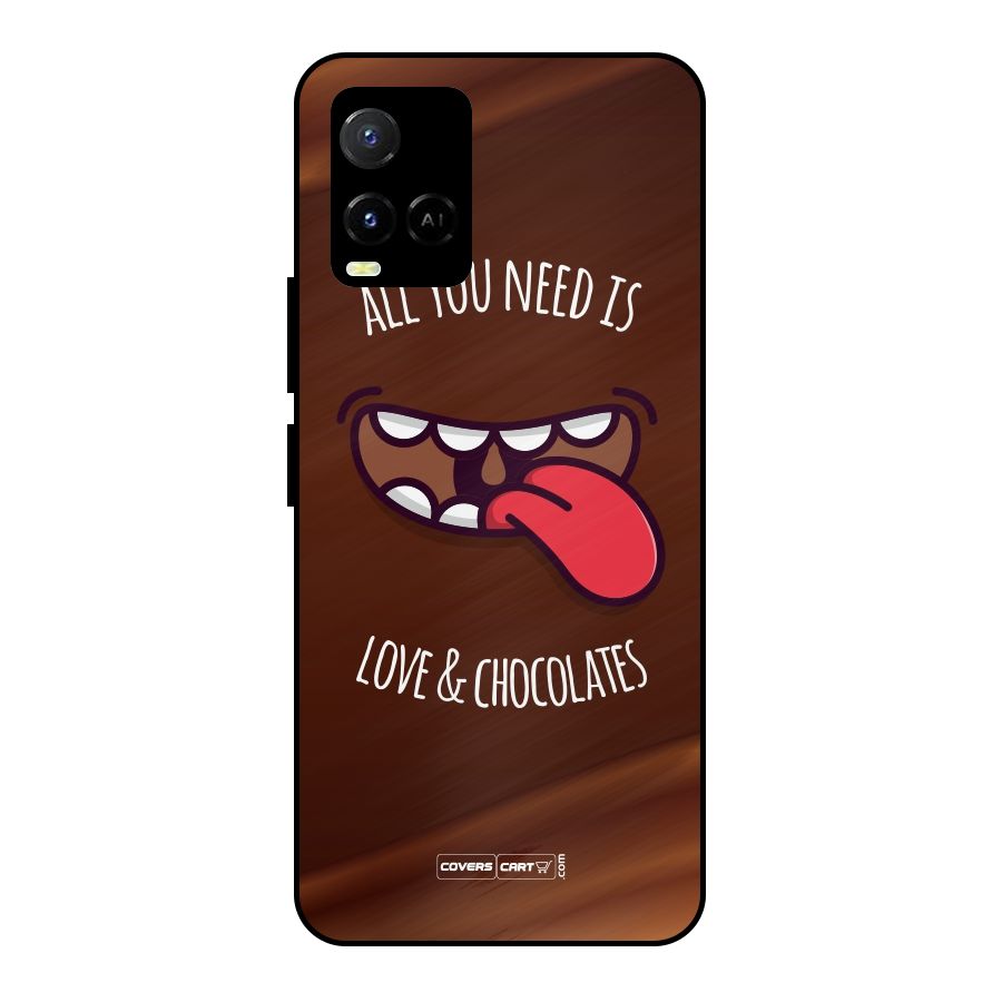 Love and Chocolates Metal Back Case for Vivo Y21T