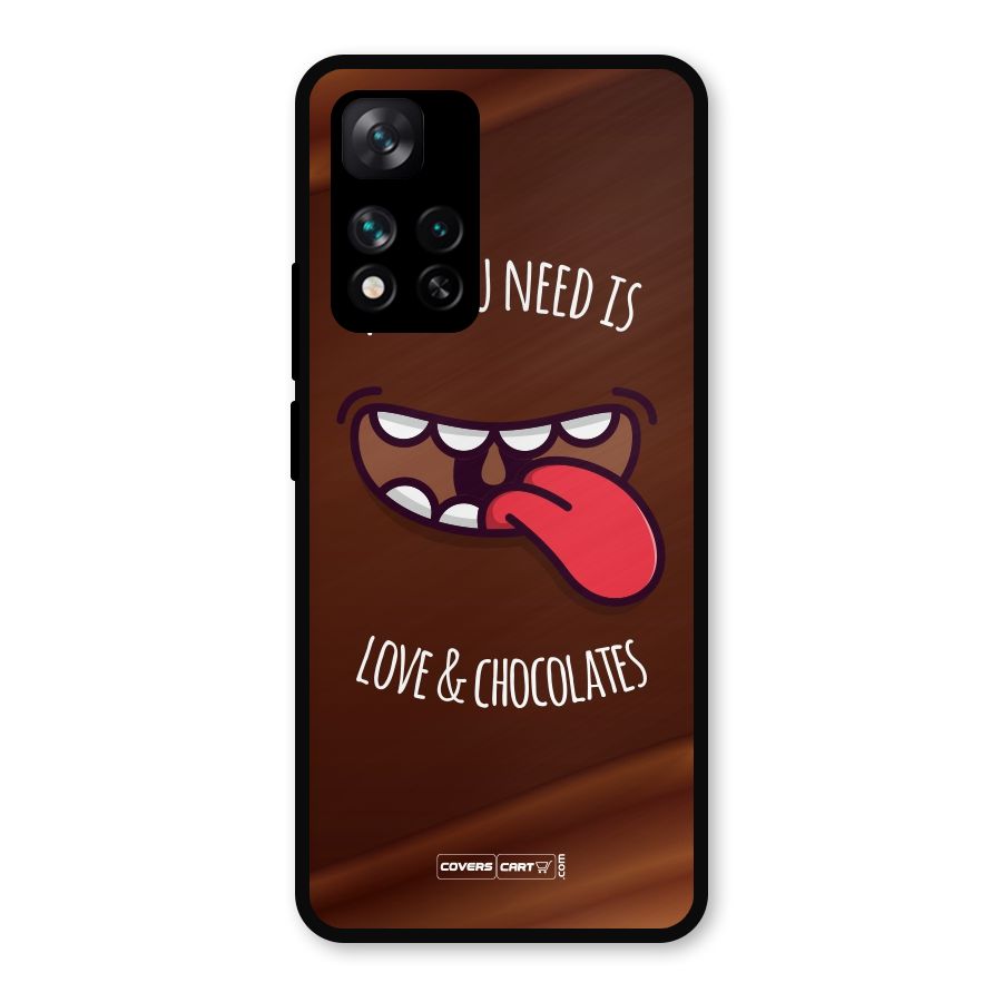 Love and Chocolates Metal Back Case for Xiaomi 11i Hypercharge 5G