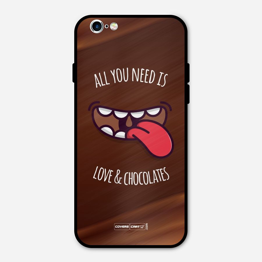 Love and Chocolates Metal Back Case for iPhone 6 6s
