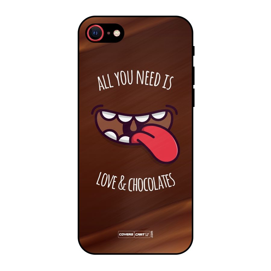 Love and Chocolates Metal Back Case for iPhone 7