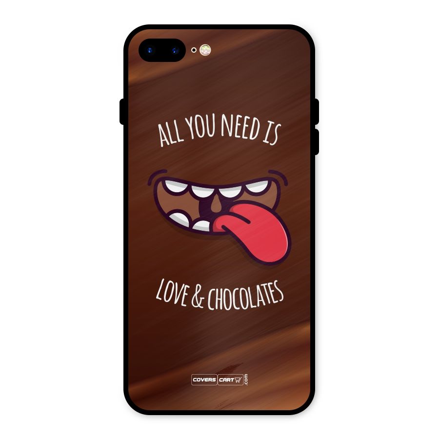 Love and Chocolates Metal Back Case for iPhone 7 Plus