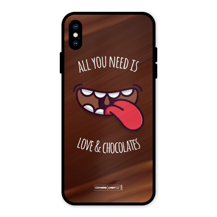 Love and Chocolates Metal Back Case for iPhone XS Max