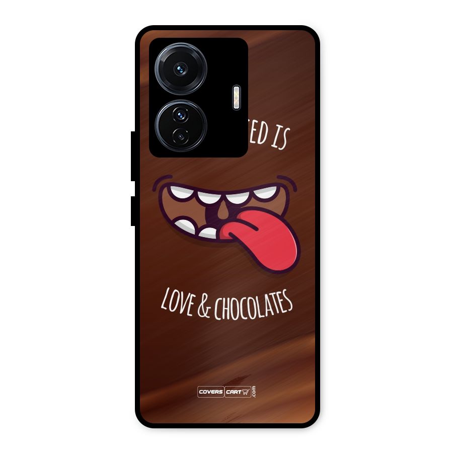 Love and Chocolates Metal Back Case for iQOO Z6