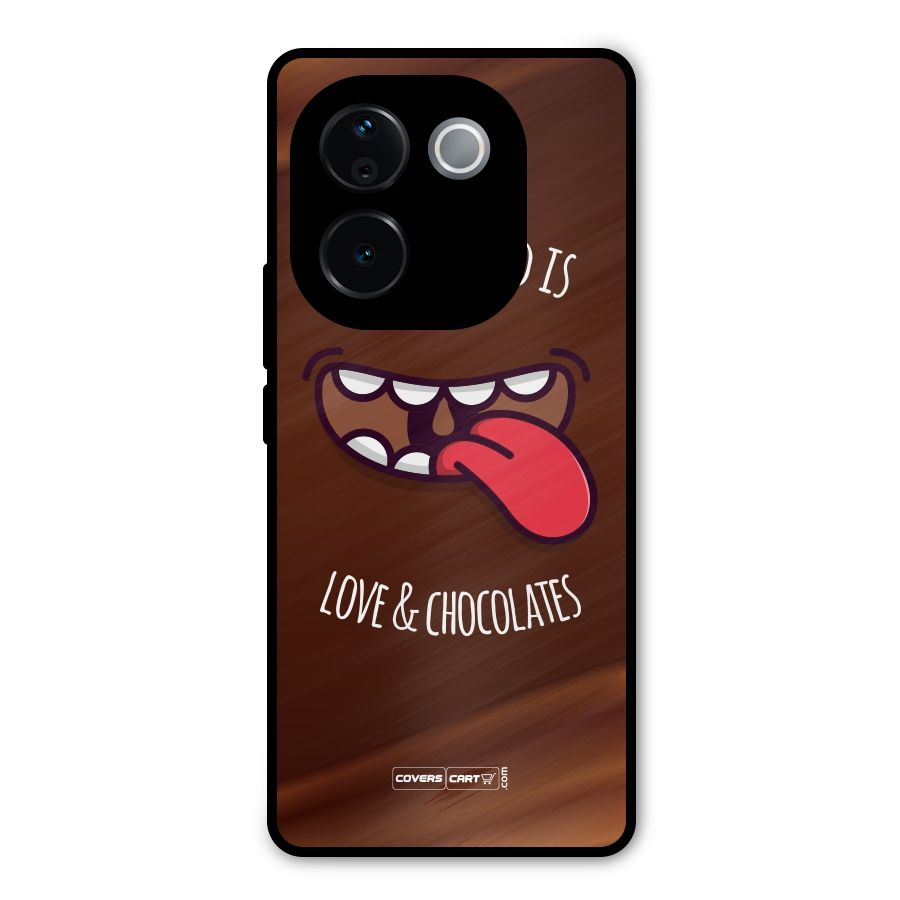 Love and Chocolates Metal Back Case for iQOO Z9s Pro