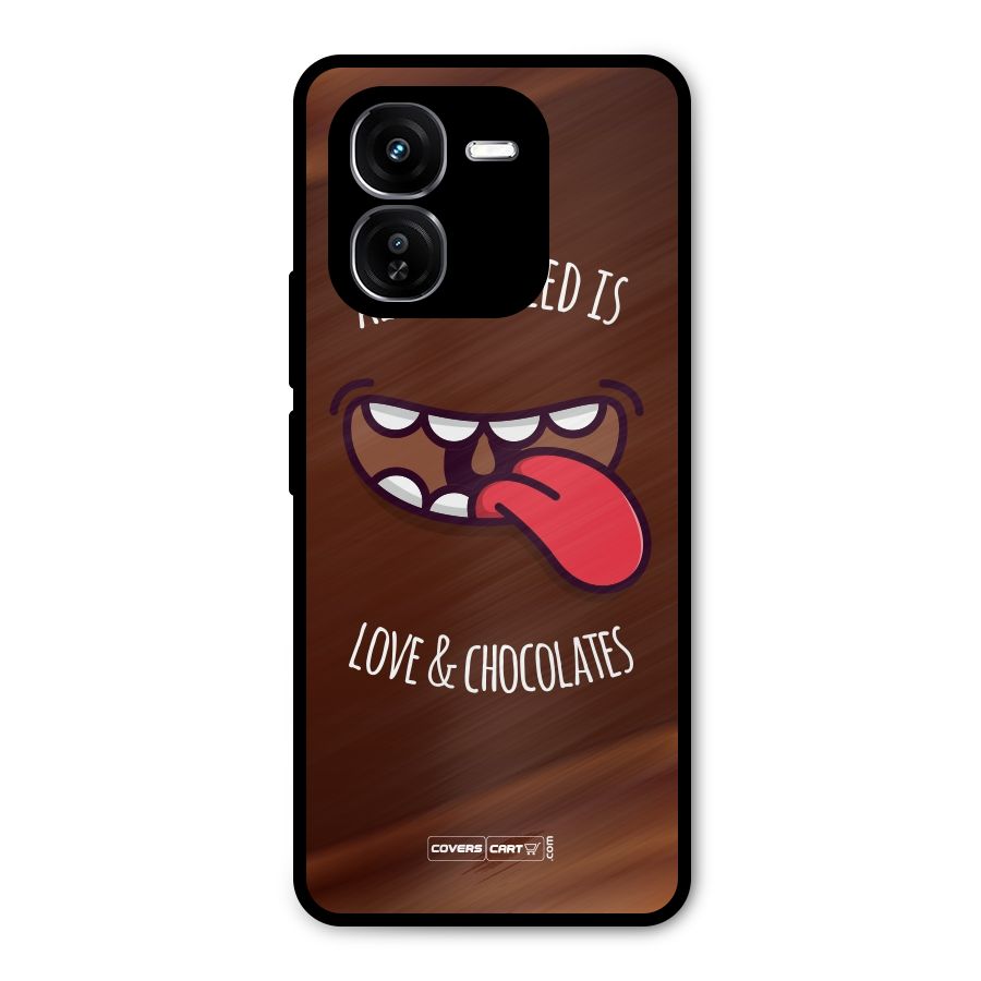 Love and Chocolates Metal Back Case for iQOO Z9x