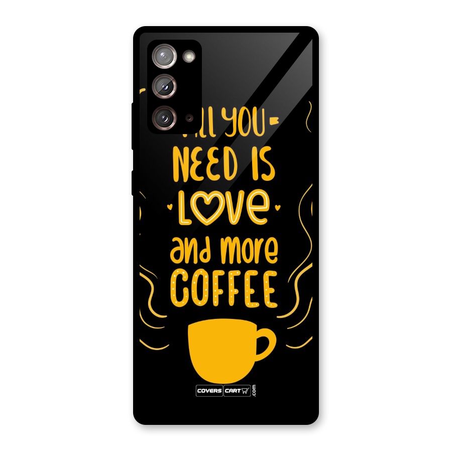 Love and More Coffee Glass Back Case for Galaxy Note 20