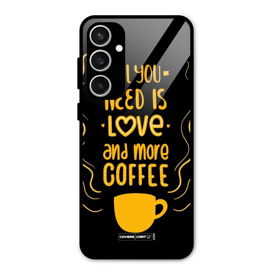 Love and More Coffee Glass Back Case for Galaxy S23 FE