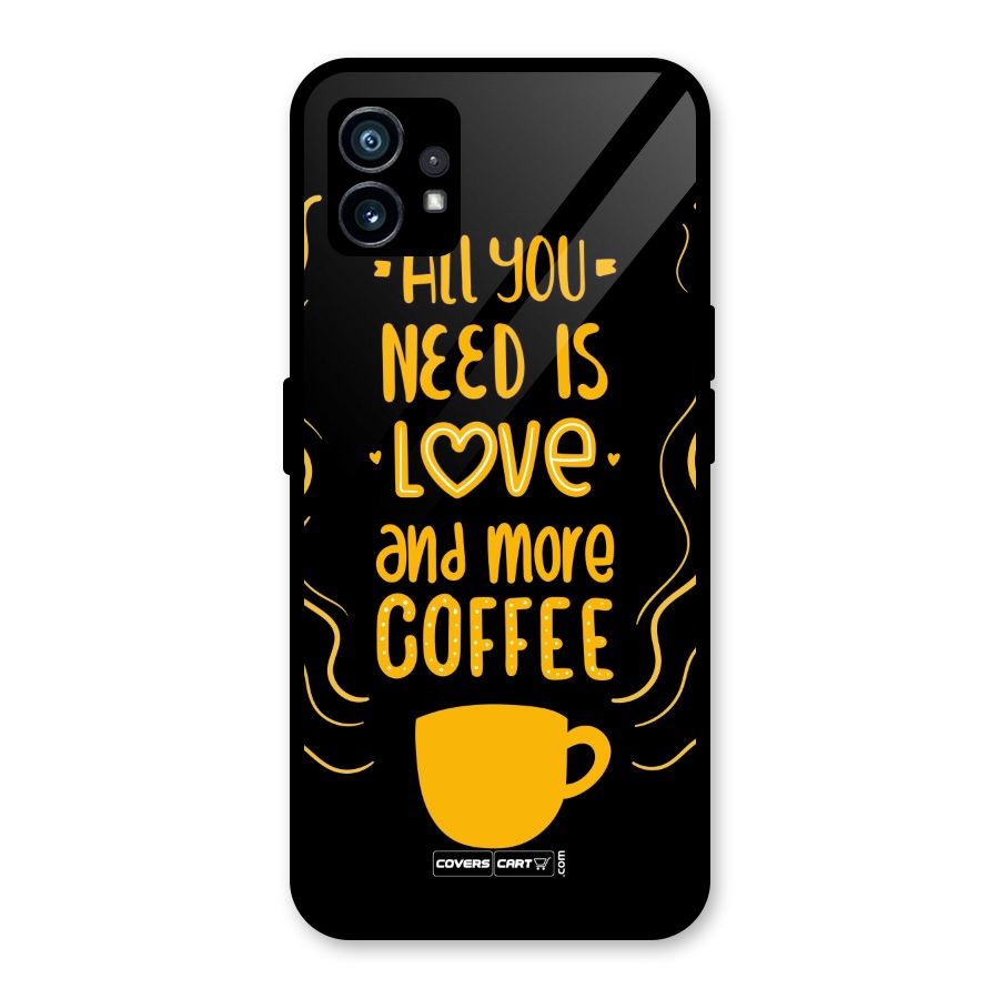 Love and More Coffee Glass Back Case for Nothing Phone 1