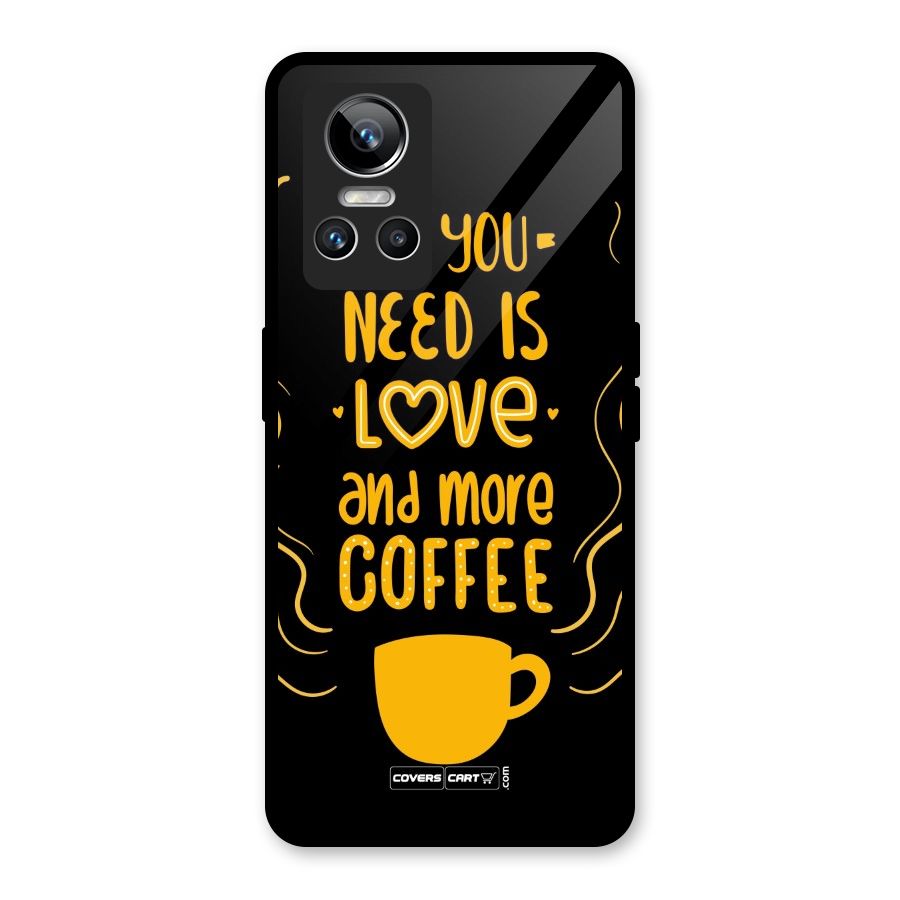 Love and More Coffee Glass Back Case for Realme GT Neo 3