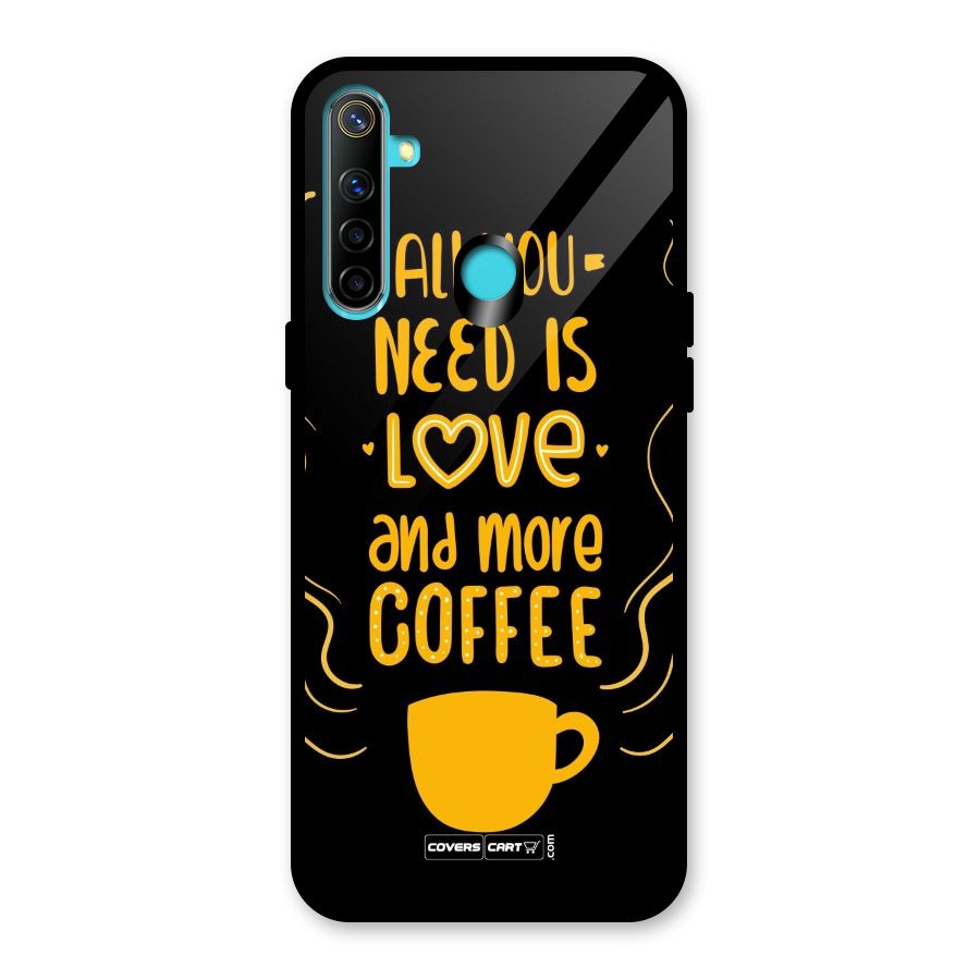 Love and More Coffee Glass Back Case for Realme Narzo 10