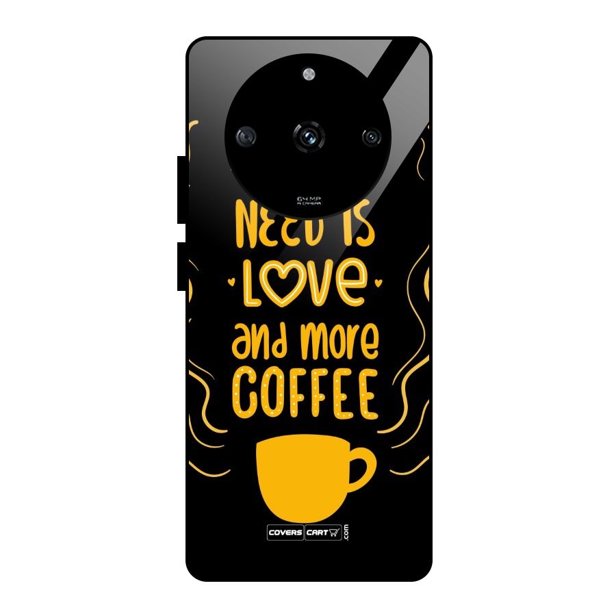 Love and More Coffee Glass Back Case for Realme Narzo 60 5G