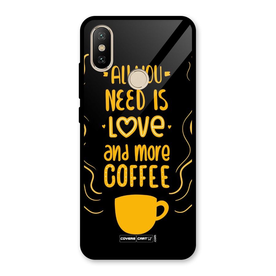 Love and More Coffee Glass Back Case for Redmi A2