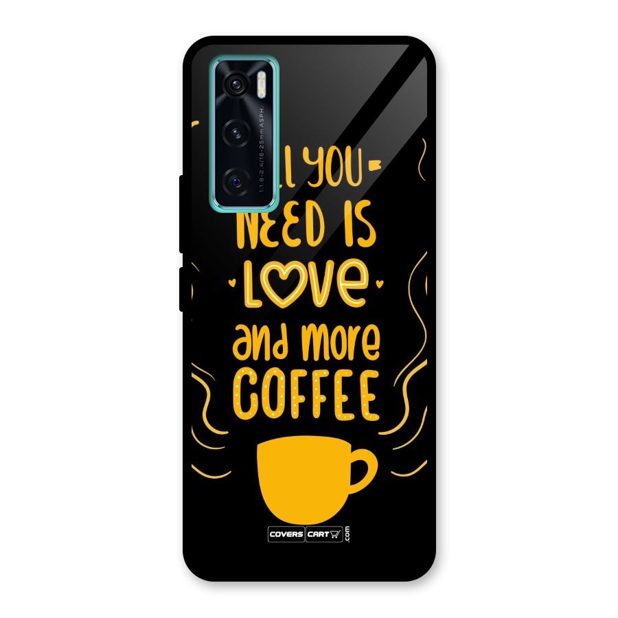 Love and More Coffee Glass Back Case for Vivo V20 SE