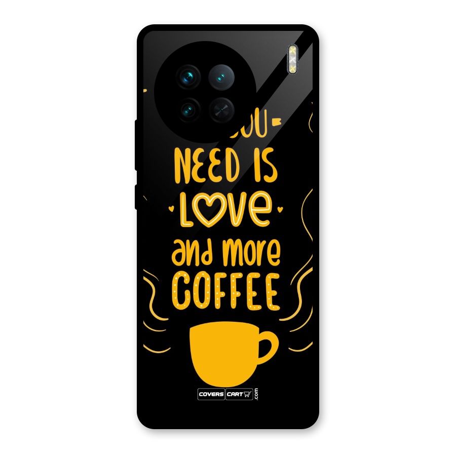Love and More Coffee Glass Back Case for Vivo X90