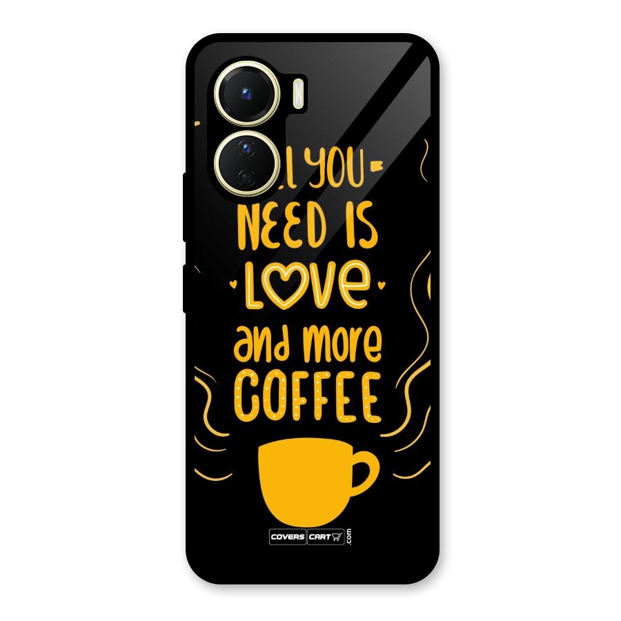 Love and More Coffee Glass Back Case for Vivo Y16