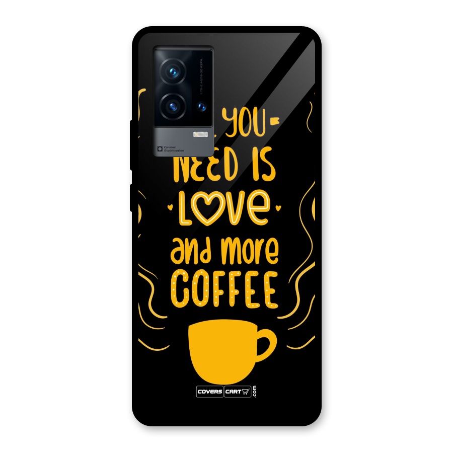 Love and More Coffee Glass Back Case for iQOO 9 5G