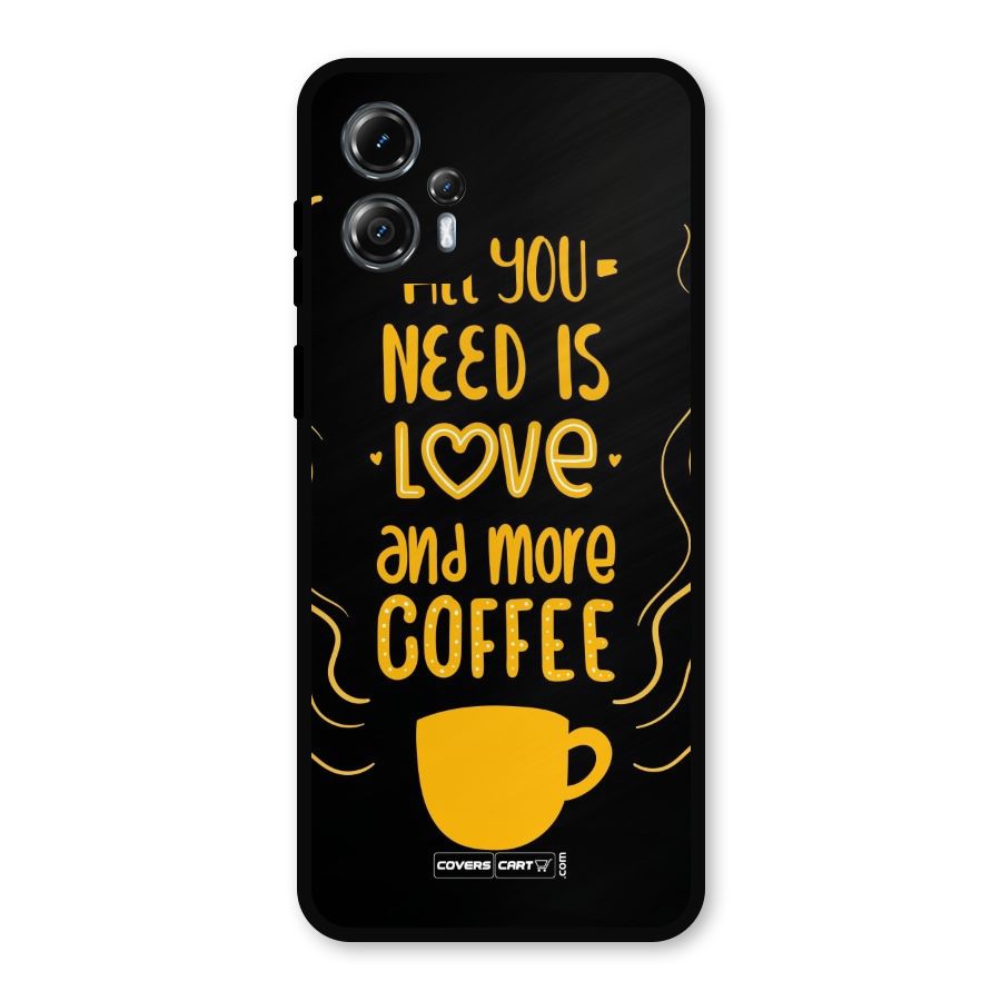 Love and More Coffee Metal Back Case for Moto G13