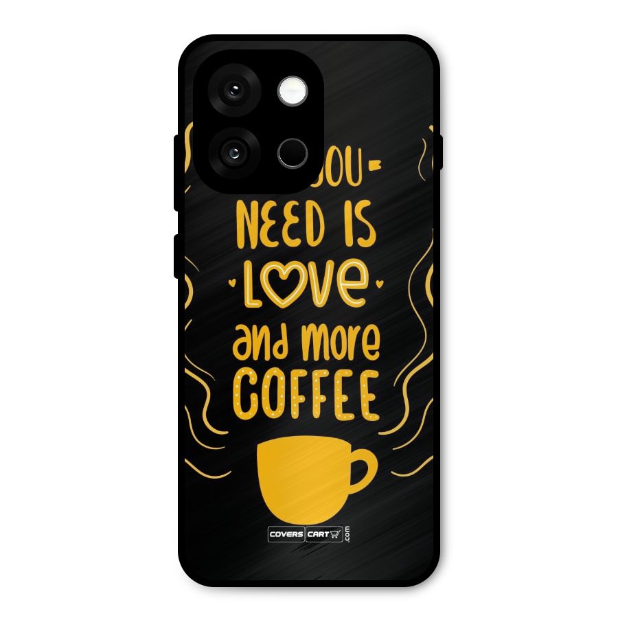 Love and More Coffee Metal Back Case for OnePlus 13s