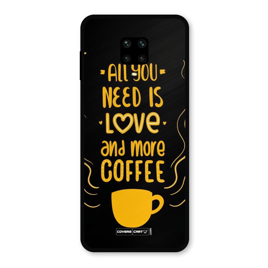 Love and More Coffee Metal Back Case for Poco M2
