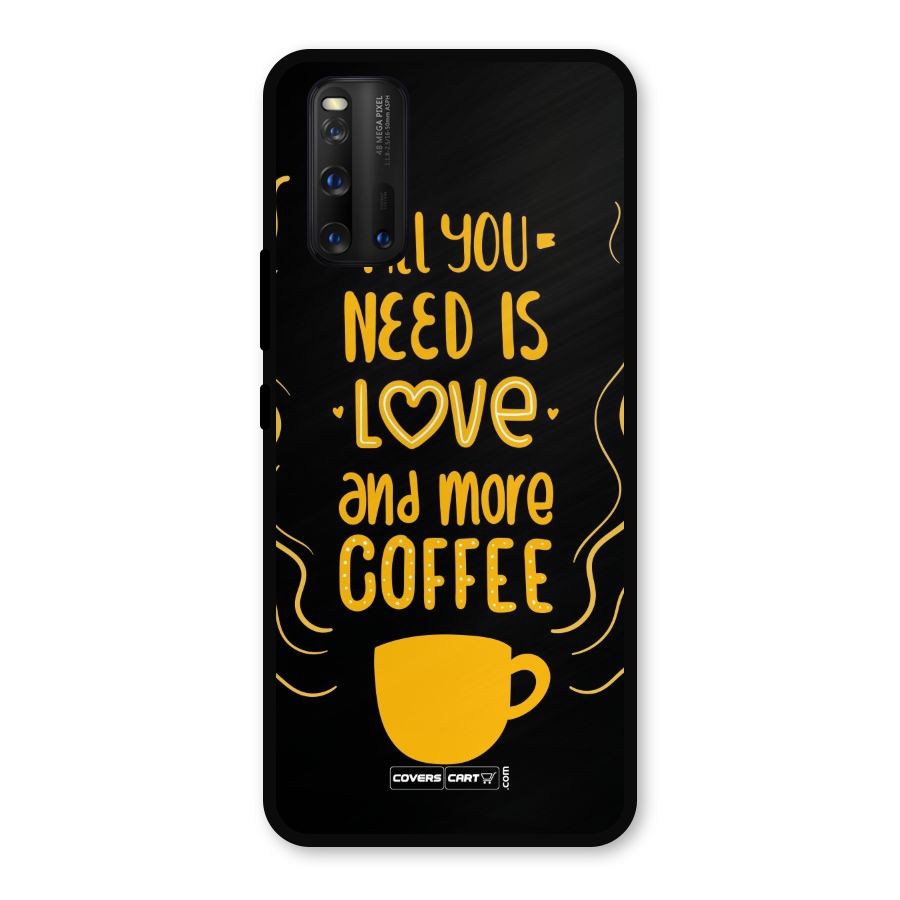Love and More Coffee Metal Back Case for iQOO 3