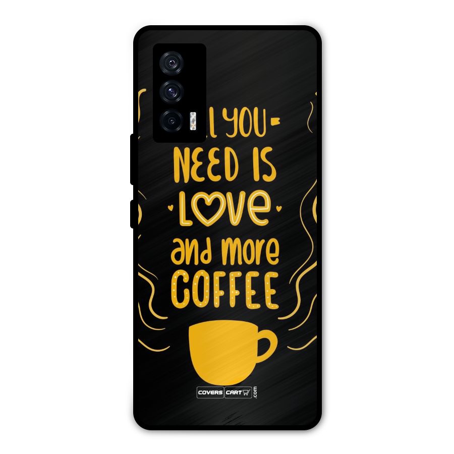 Love and More Coffee Metal Back Case for iQOO 7 5G