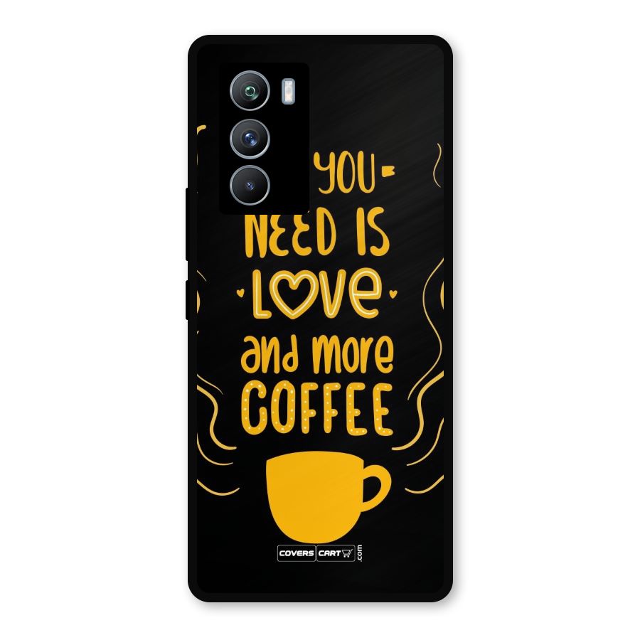 Love and More Coffee Metal Back Case for iQOO 9 SE
