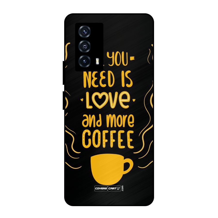 Love and More Coffee Metal Back Case for iQOO Z5