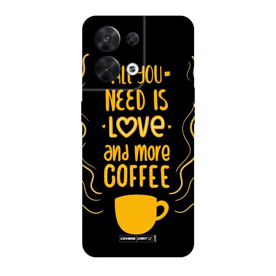 Love and More Coffee Original Polycarbonate Back Case for Oppo Reno8 5G