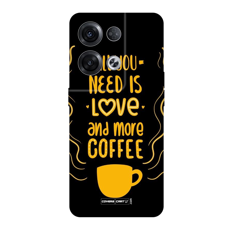 Love and More Coffee Original Polycarbonate Back Case for Oppo Reno8 Pro 5G