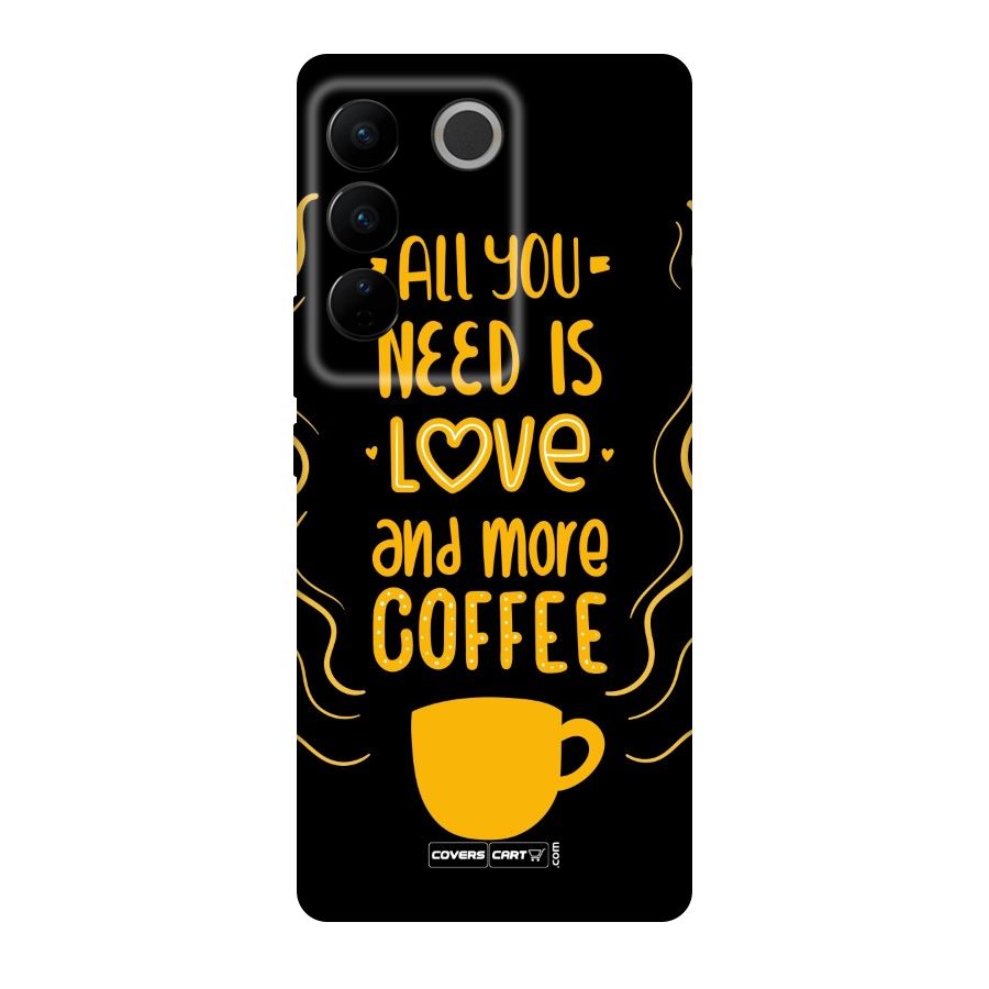 Love and More Coffee Original Polycarbonate Back Case for Vivo V27