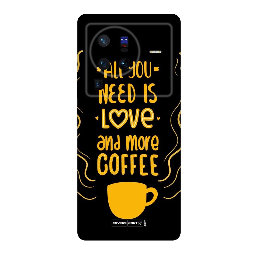 Love and More Coffee Original Polycarbonate Back Case for Vivo X80