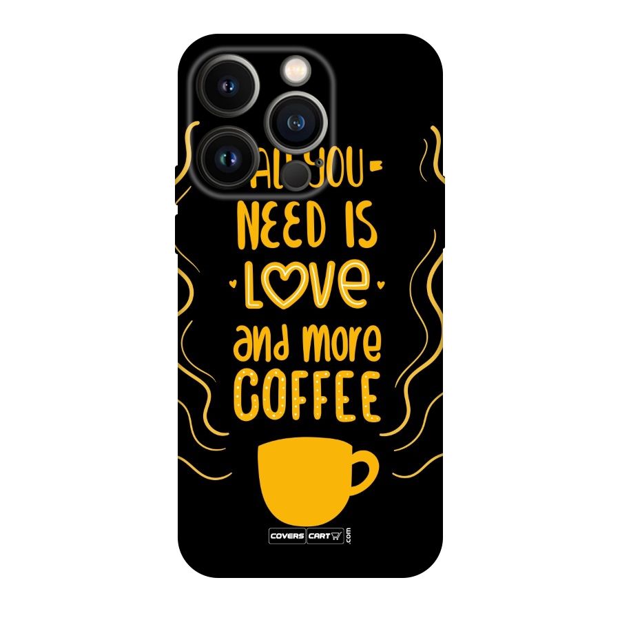 Love and More Coffee Original Polycarbonate Back Case for iPhone 14 Pro