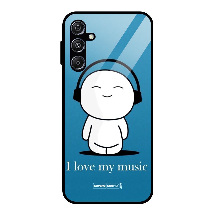 Love for Music Glass Back Case for Galaxy M34 5G