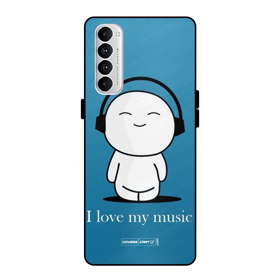 Love for Music Metal Back Case for Oppo Reno4 Pro