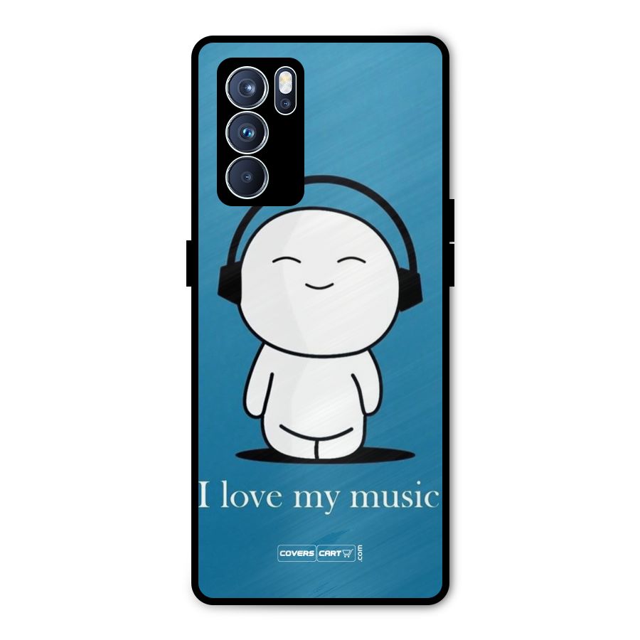 Love for Music Metal Back Case for Oppo Reno6 Pro 5G
