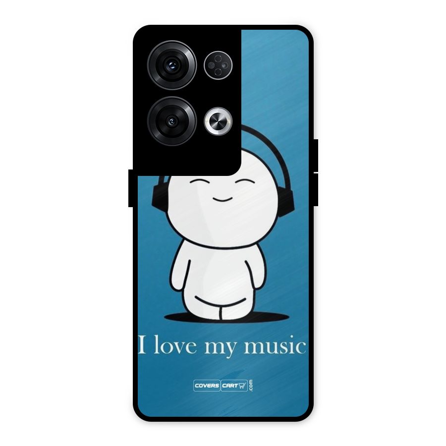 Love for Music Metal Back Case for Oppo Reno8 Pro 5G